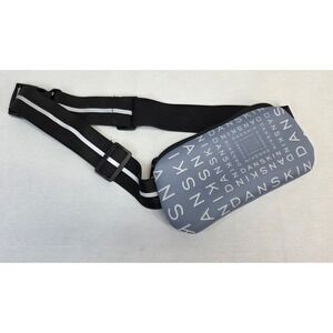 Danskin Blue Logo Print Running Waist Bag Reflective Strap Adjustable Belt Pouch
